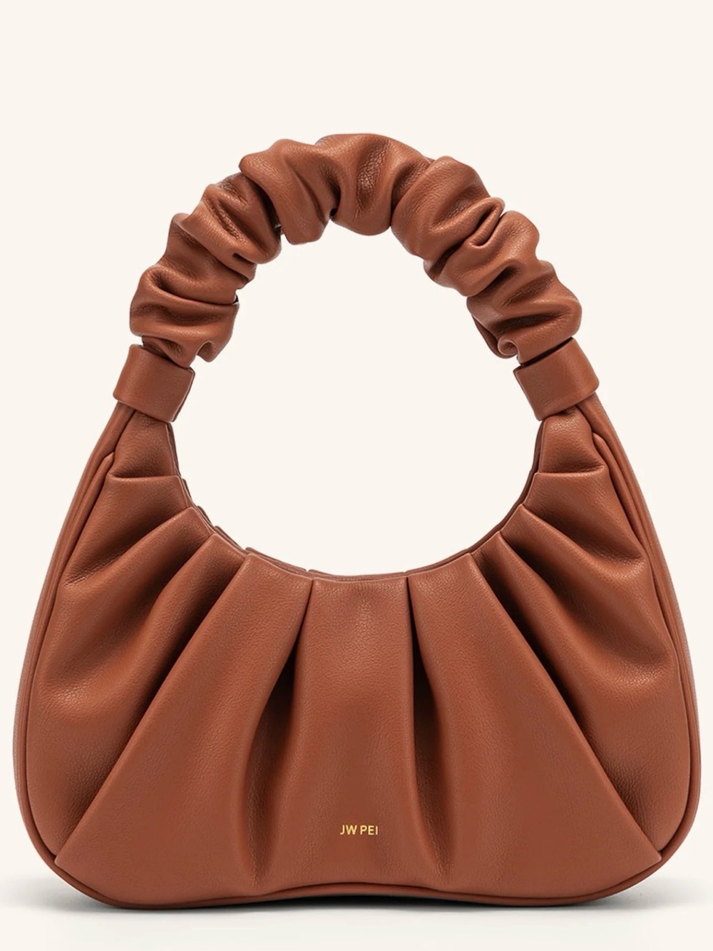 JW PEI Gabbi Ruched Hobo Handbag - Nutella LIKE NEW